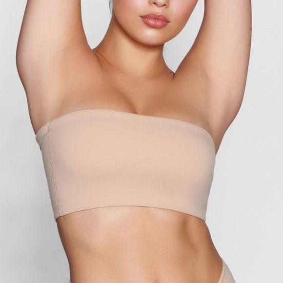 NUDE BANDEAU BRA - Picture 1 of 3